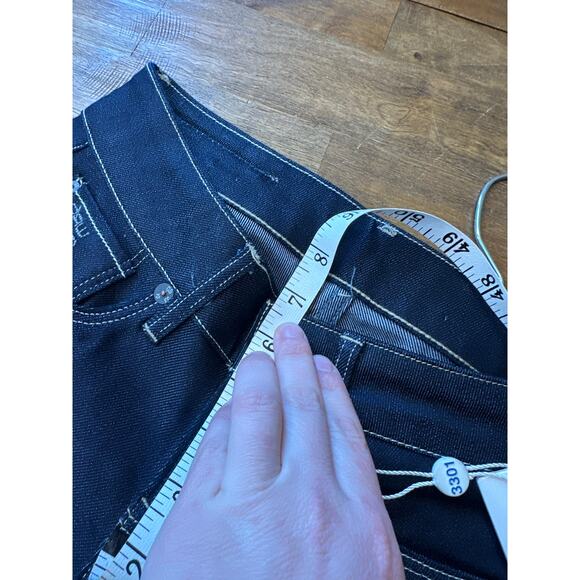 New G-Star Raw Women's Jeans W 24 L 32 Dark Blue Color 3301 Low Rise Boot Cut - Picture 10 of 12